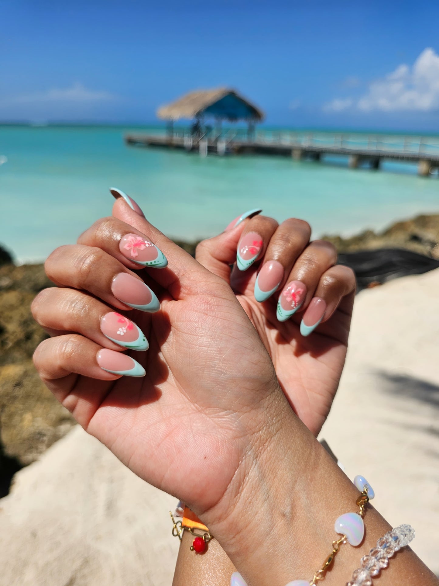 Lagoon Bloom Press On Nails