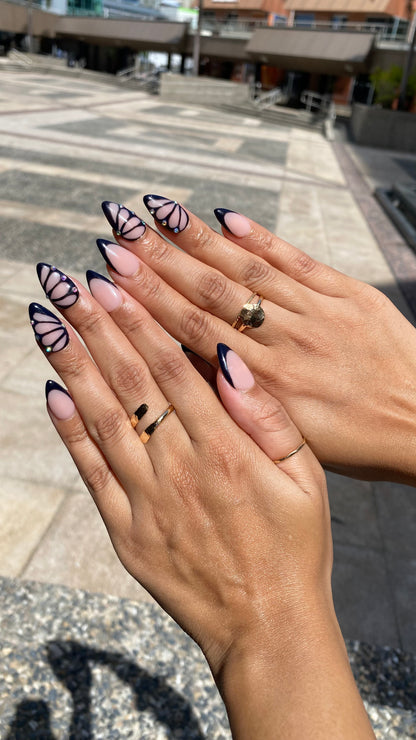 Dark Wings Press On Nails