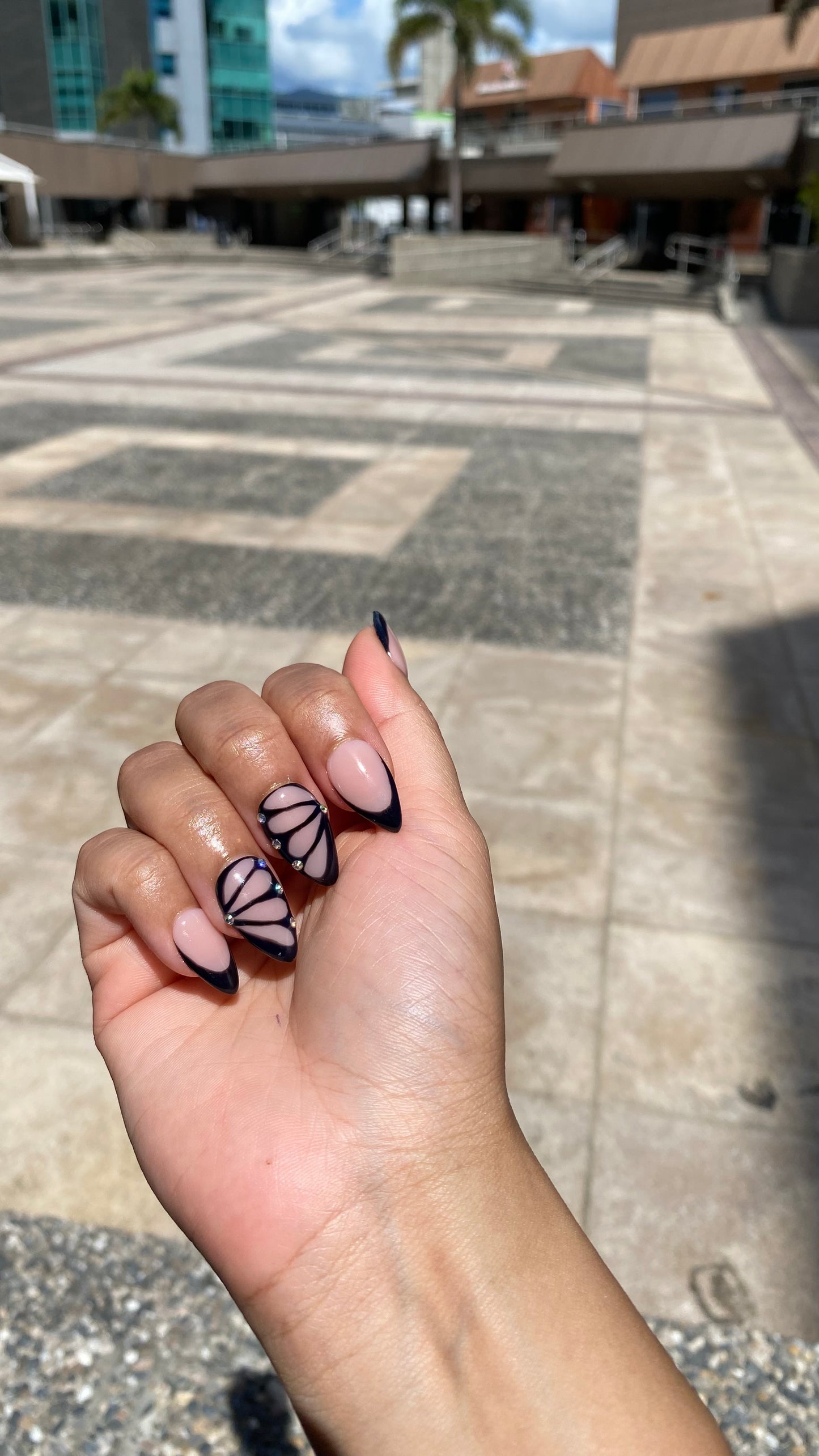 Dark Wings Press On Nails