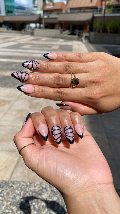 Dark Wings Press On Nails