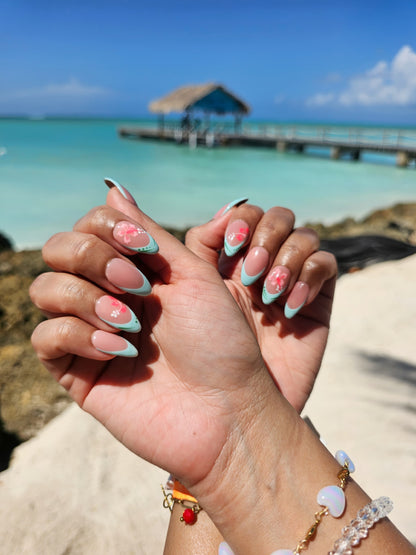 Lagoon Bloom Press On Nails
