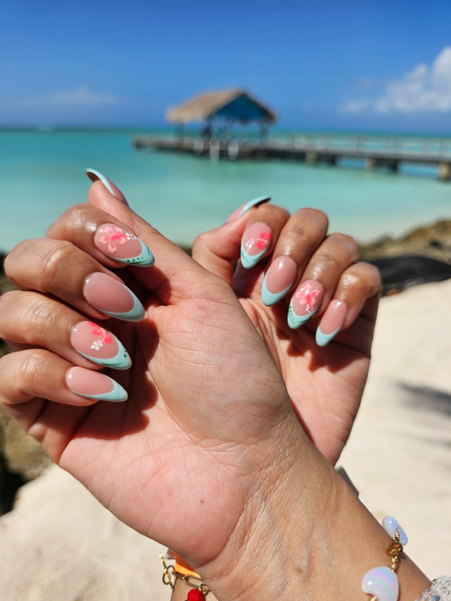 Lagoon Bloom Press On Nails