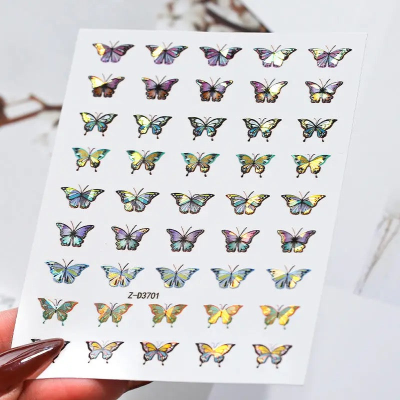 Holographic Butterfly Stickers
