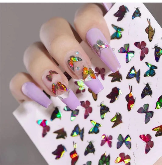 Holographic Butterfly Stickers